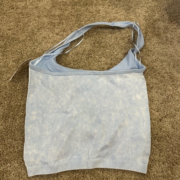 American Eagle Outfitters Light Blue Ribbed Tank Top - Picture 3 of 3